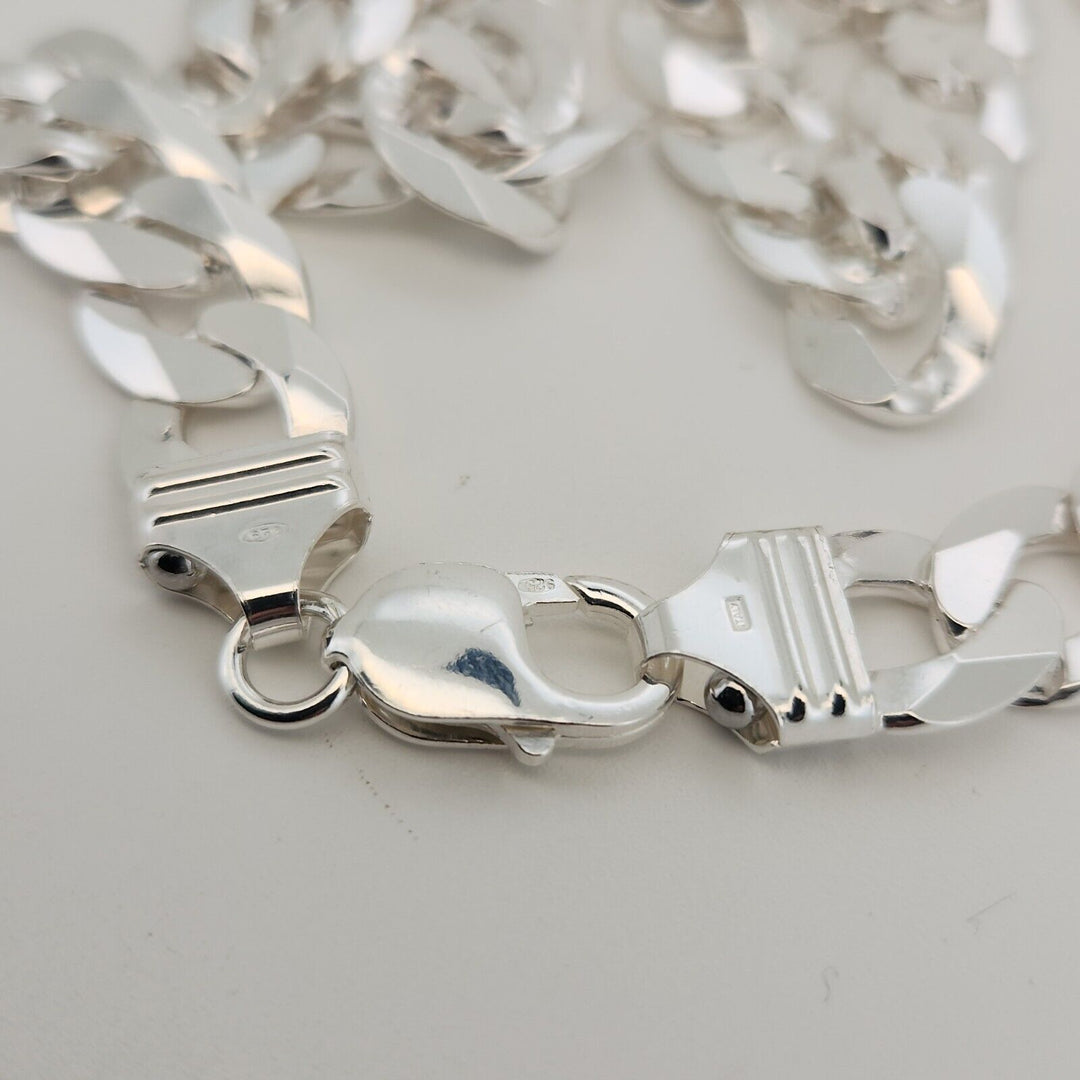 925 Sterling Silver Cuban Chain Necklace 26"