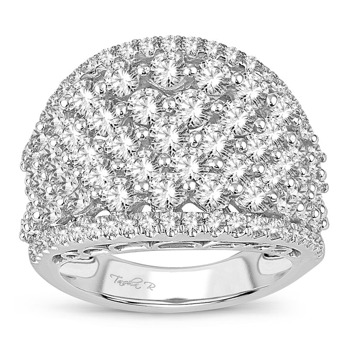 14k White Gold 3ct Lab Diamond Womens Fashion Band