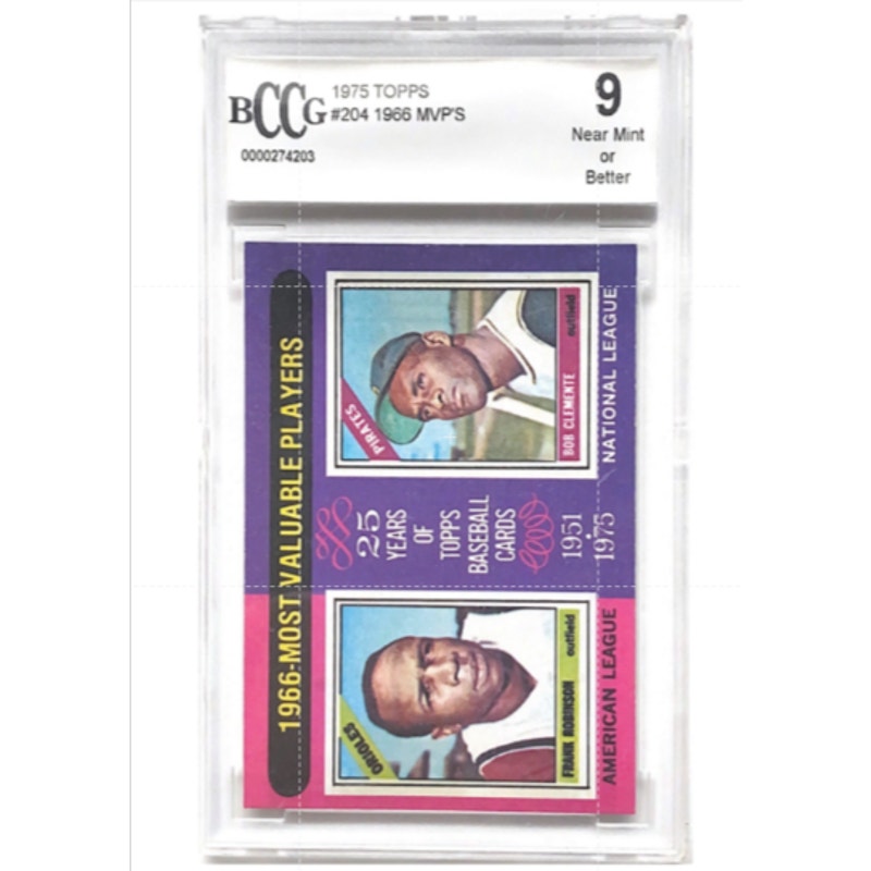 1975 Topps #204 1966 MVP's BCCG Near Mint 9 or Better