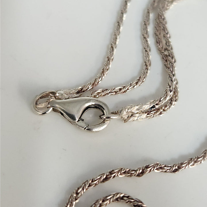925 Sterling Silver Multi- Strand Braided Knot Necklace 24"