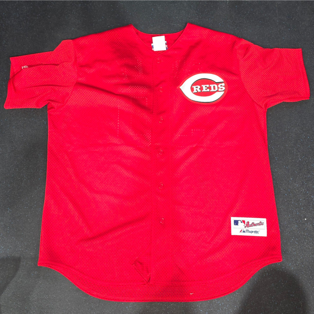Ken Griffey Jr Signed Cincinnati Reds Majestic Jersey BAS Beckett Auto XL