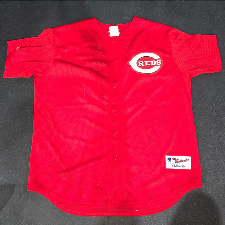 Ken Griffey Jr Signed Cincinnati Reds Majestic Jersey BAS Beckett Auto XL
