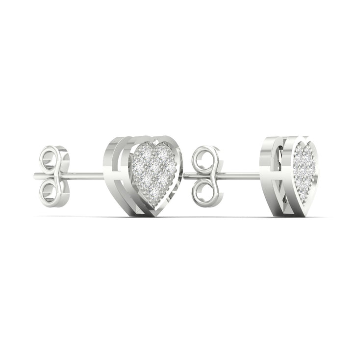 10k White Gold Lab Diamond Stud Earrings for Women
