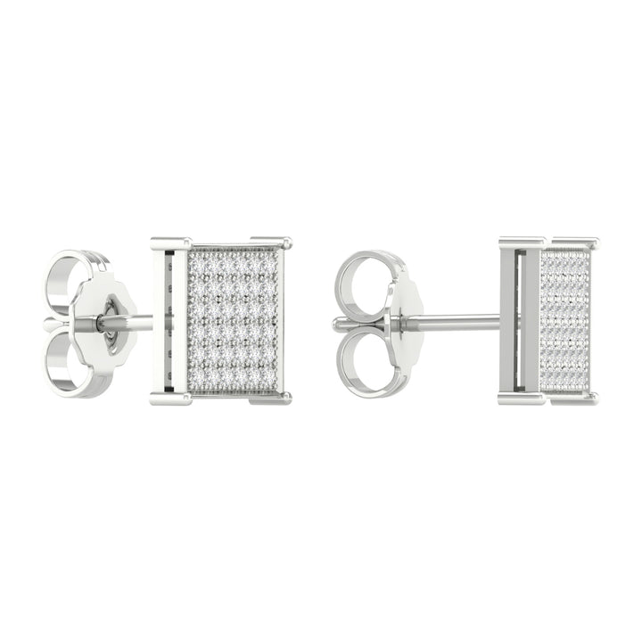 10K White Gold 0.20CT Diamond Earrings