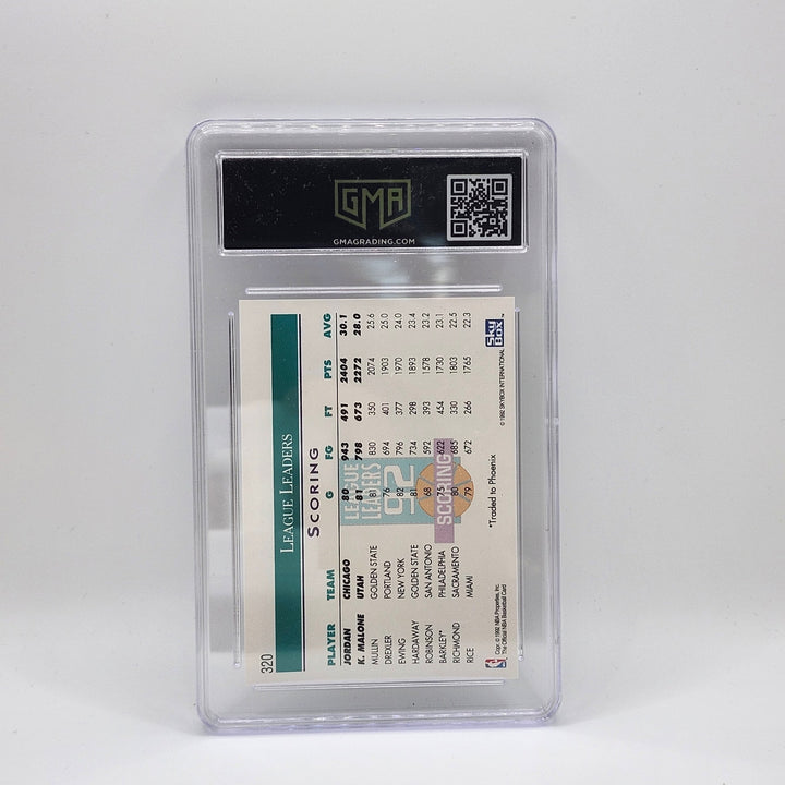 1992 Hoops Michael Jordan Karl Malone League Leaders #320 GMA 8 NM-MT Vintage