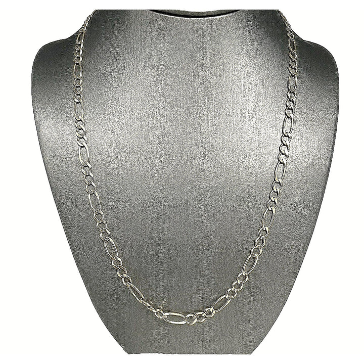 14k Gold Heavy Figaro Chain Necklace, 22in , 19.6g