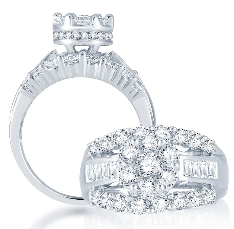 Brilliant 14k White Gold Lab Diamond Engagement Ring (2.00 CT)