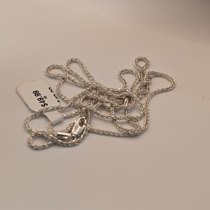 925 Sterling Silver Rope Chain Necklace 30in 7.8g Thin Lightweight Lobster