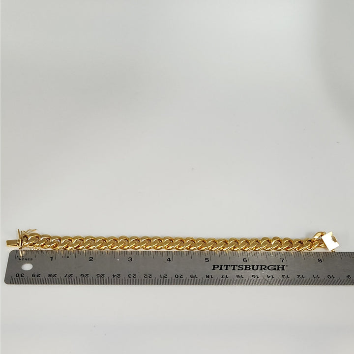 10k Yellow Gold Miami Cuban Link Bracelet 8"
