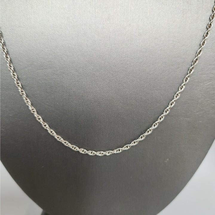 Patina 925 Sterling silver 22" Rope Necklace Classic antique finish silver chain