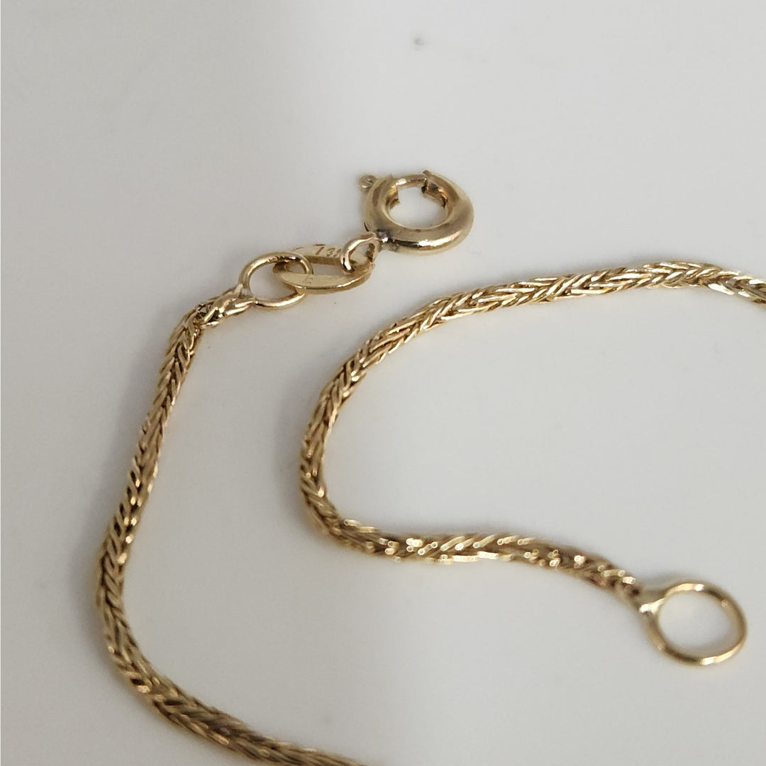 14k Yellow Gold Spiga Chain Bracelet 7"