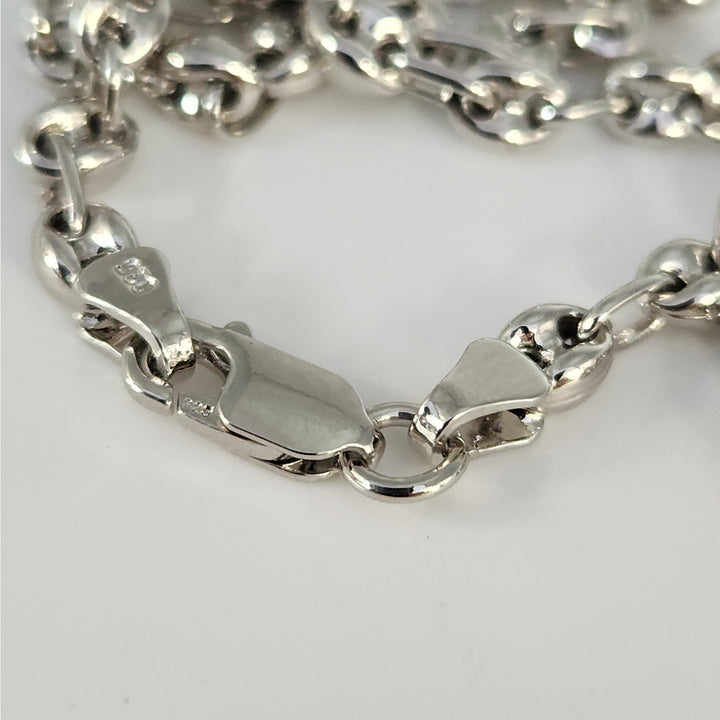 925 Sterling Silver 24" Rhodium Plated Rolo Link Chain Necklace High Shine Finish