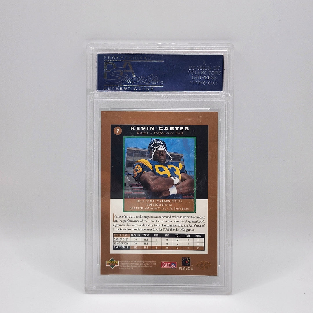 1995 SP Foil Kevin Carter Rookie Card #7 PSA 8.5 NM-MT+ St. Louis Rams RC