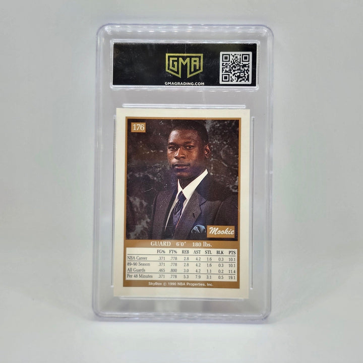 1990 SkyBox Mookie Blaylock #176 Rookie RC - GMA 8.5 NM-MT+ New Jersey Nets Card
