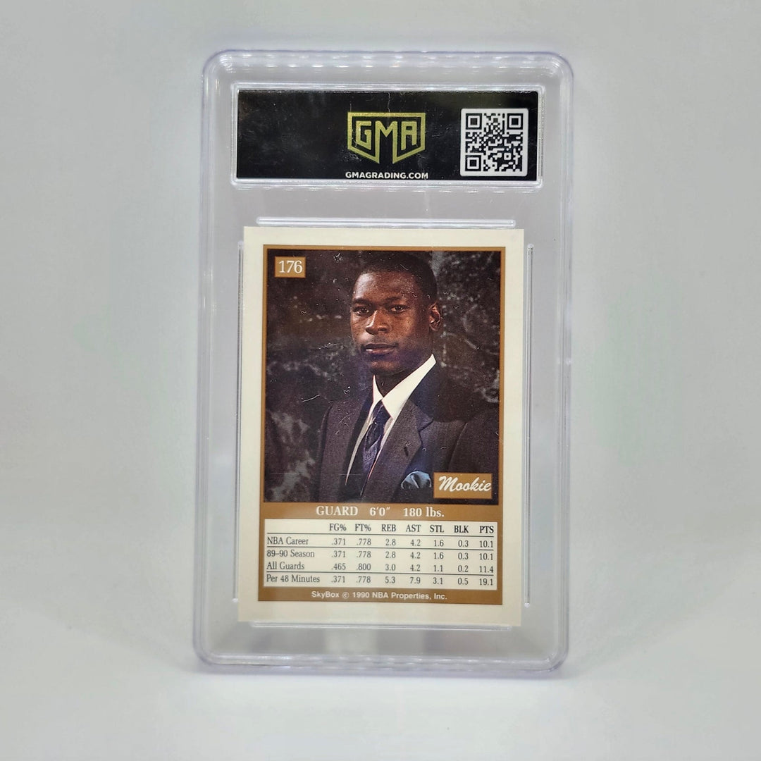 1990 SkyBox Mookie Blaylock #176 Rookie RC - GMA 8.5 NM-MT+ New Jersey Nets Card