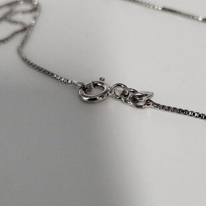 Beautiful Sterling Silver 925 Natural Pearl Pendant Necklace 18"