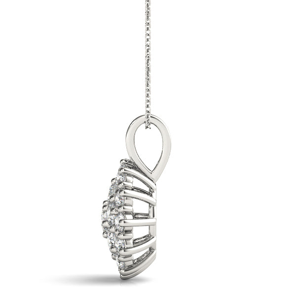 Multi-Diamond Round Pendant