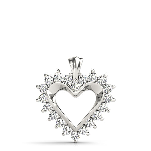 Lab Diamond Heart Pendant