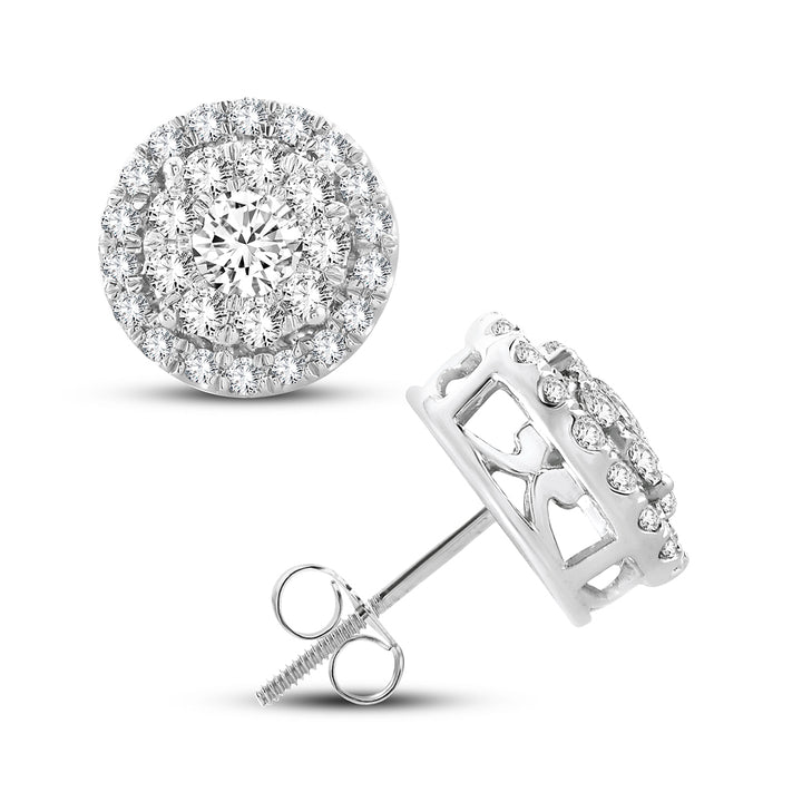 Brilliant 14k White Gold Lab Diamond Stud Earrings (1.01CT)