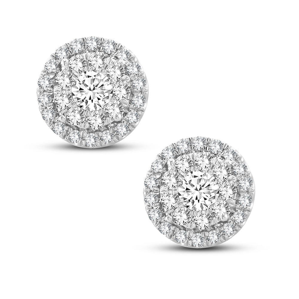 Brilliant 14k White Gold Lab Diamond Stud Earrings (1.01CT)