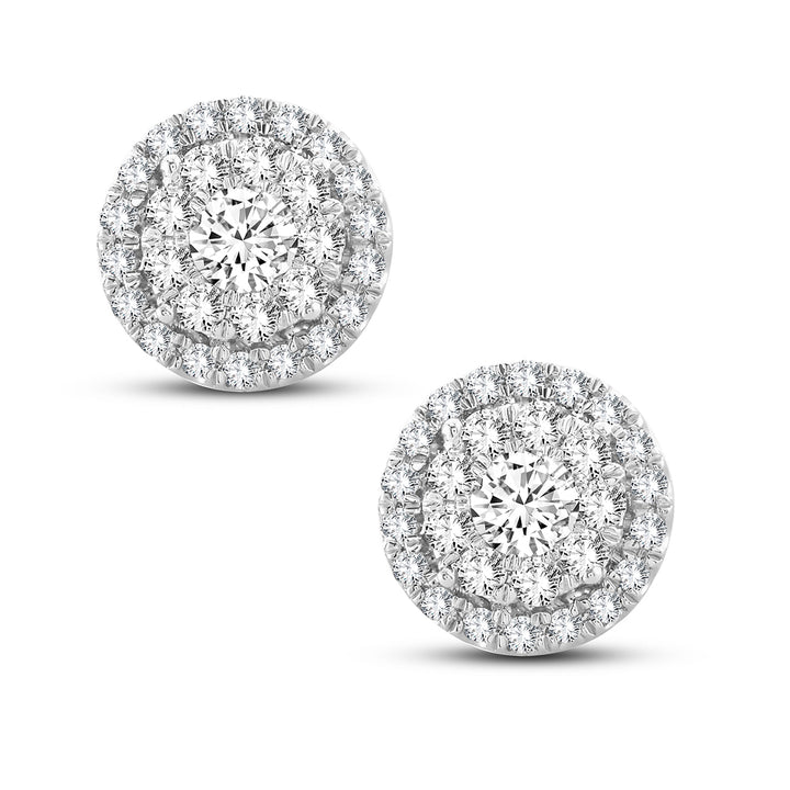 Brilliant 14k White Gold Lab Diamond Stud Earrings (1.01CT)