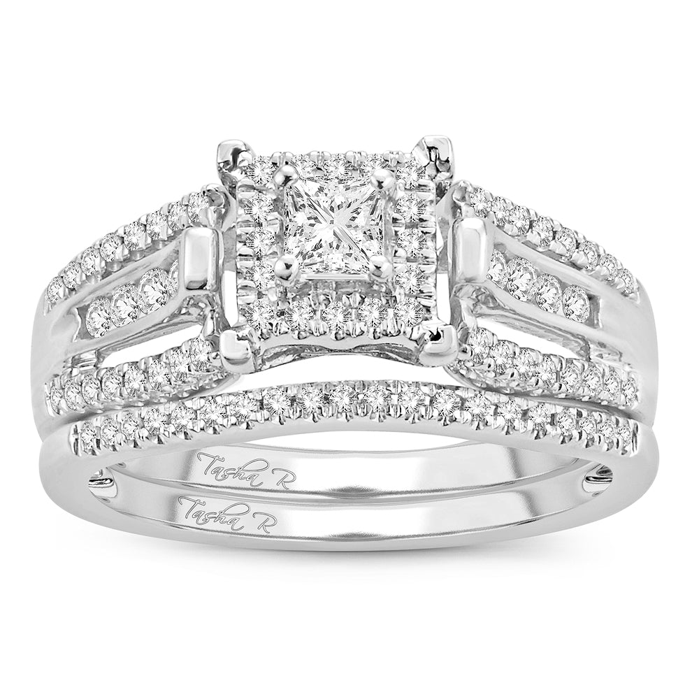 Timeless 14k White Gold Lab Diamond Princess Ring
