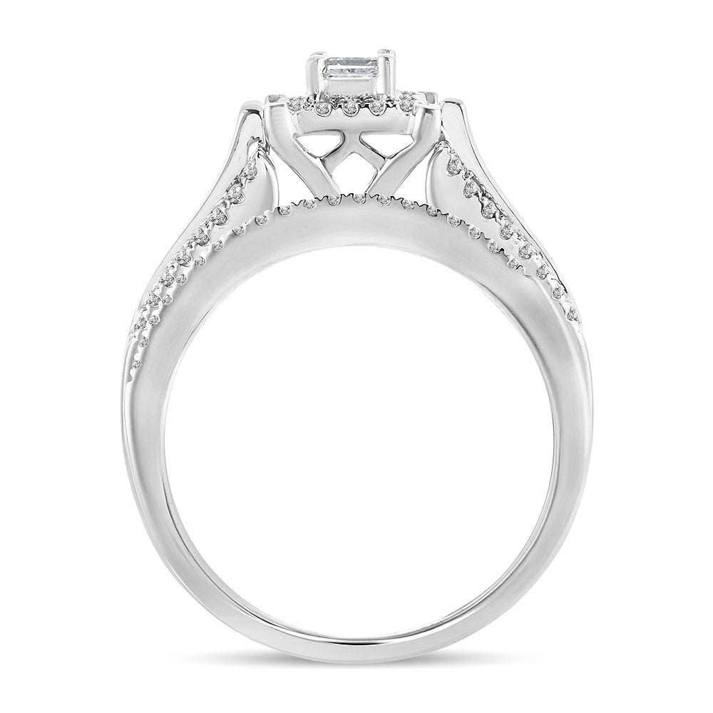 Timeless 14k White Gold Lab Diamond Princess Ring