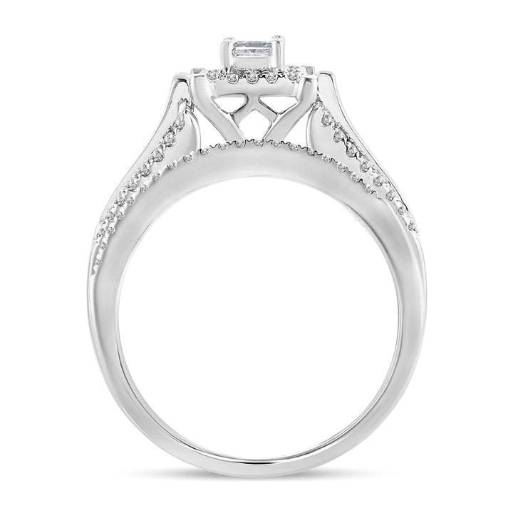 Timeless 14k White Gold Lab Diamond Princess Ring