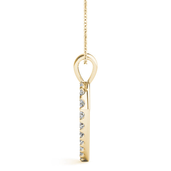18K Yellow Gold Multi-Diamond Fashion Pendant