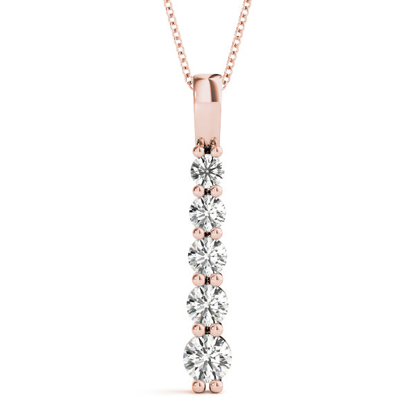 14K Rose Gold Lab Diamond Pendant