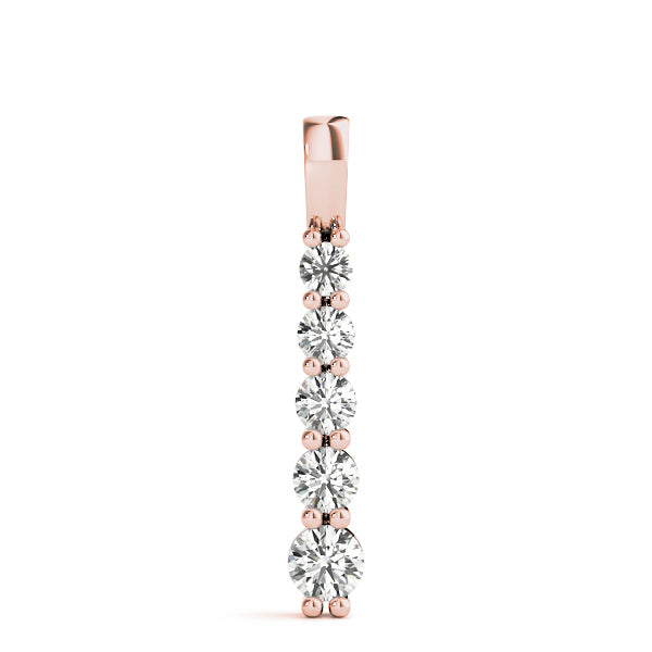Rose Gold Diamond Pendant | 0.24 ctw Delicate Design