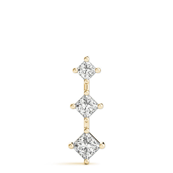 14K Yellow Gold Lab Diamond 3-Stone Pendant