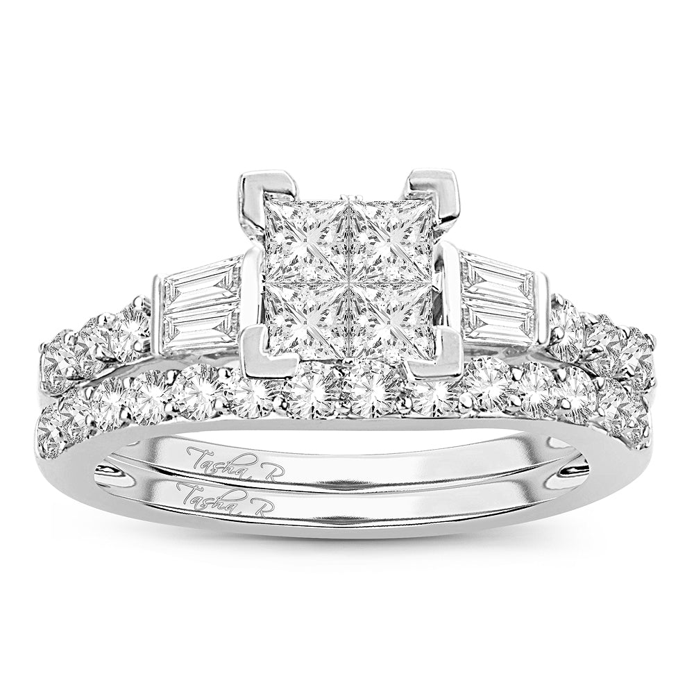 Brilliant 14k White Gold 1.50CT Lab Diamond Engagement Ring