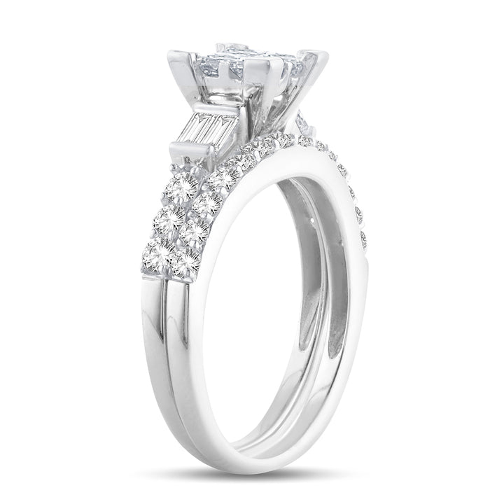 Brilliant 14k White Gold 1.50CT Lab Diamond Engagement Ring