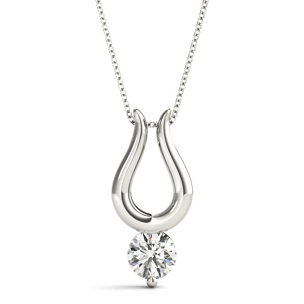 0.5 CT Lab Diamond Solitaire Pendant