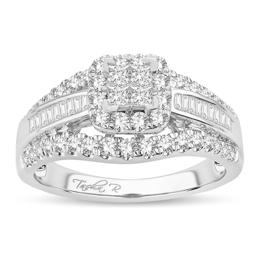 14k White Gold 0.5CT Lab Diamond Womens Bridal Ring