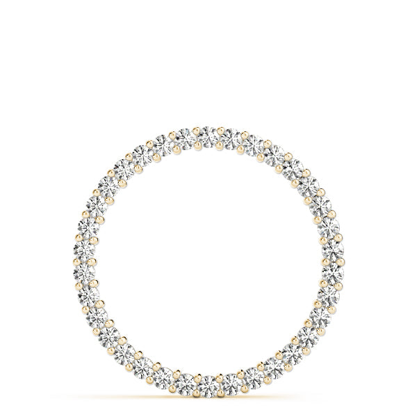 14K Yellow Gold Diamond Circle Pendant