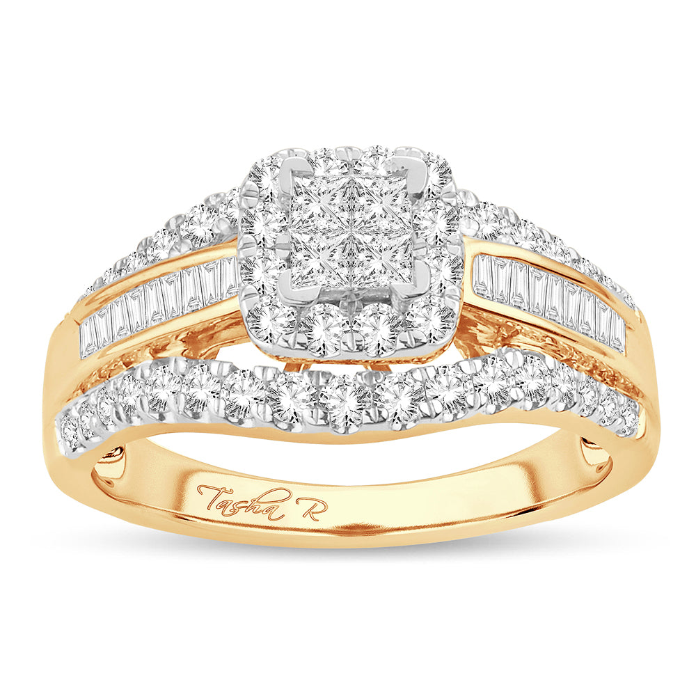 14k Yellow Gold 0.50CT Lab Diamond Bridal Ring