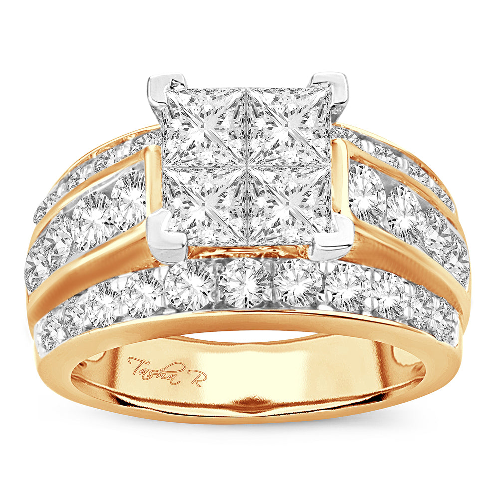 14k Yellow Gold Lab Diamond Engagement Ring (3.50CT)