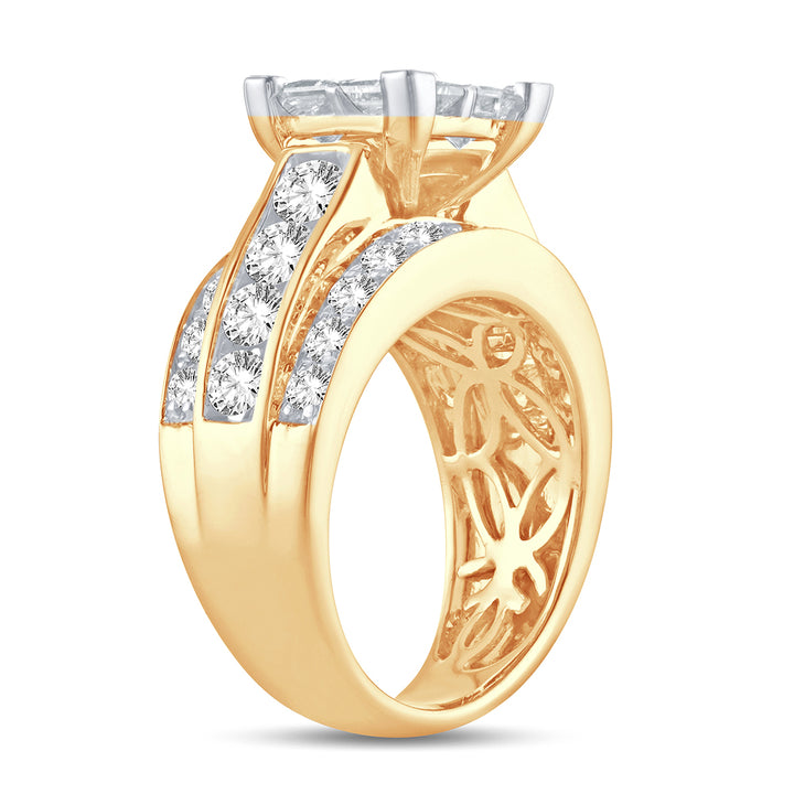 14k Yellow Gold Lab Diamond Engagement Ring (3.50CT)