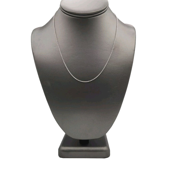 14k White Gold Chain Necklace 18" A
