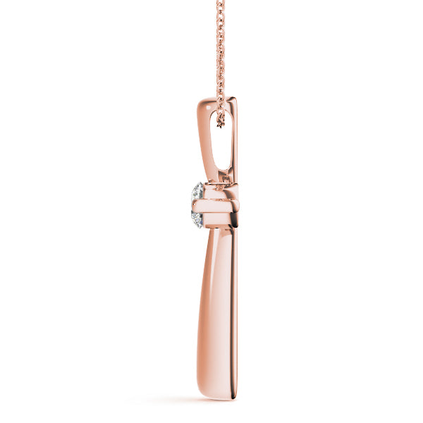 Rose Gold 0.45ctw Round Diamond Fashion Pendant