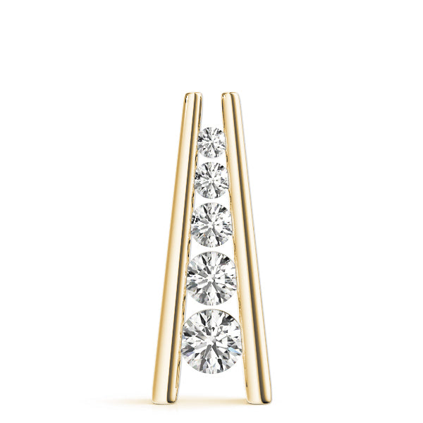 14K Yellow Gold Diamond Journey Pendant