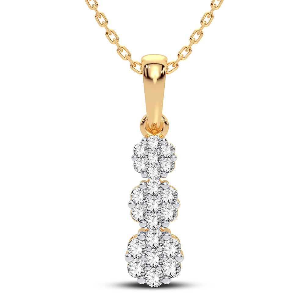 14K Yellow Gold 0.25CT Diamond Pendant