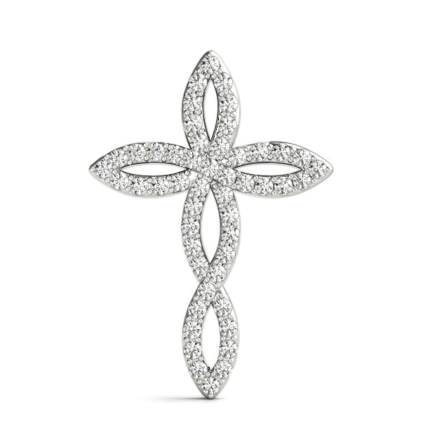 Lab Diamond Religious Cross Pendant
