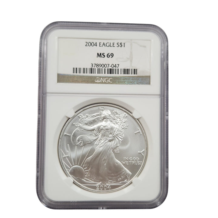 2004 American Silver Eagle NGC MS69 1 oz .999 Silver