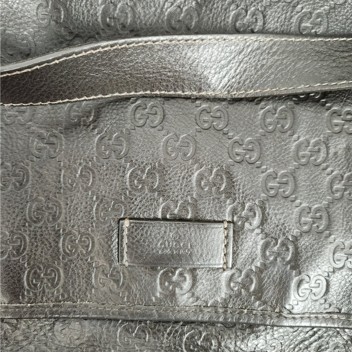 Gucci Brown Guccissima Leather Messenger Bag/Crossbody bag Embossed GG Monogram
