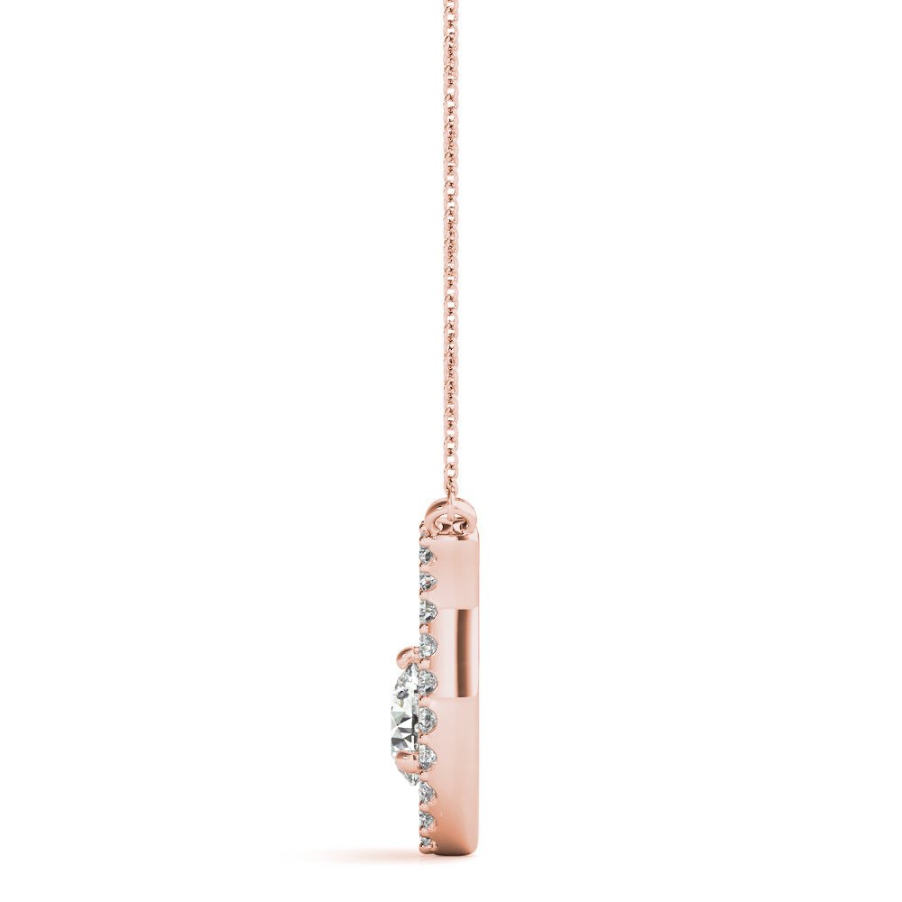 Rose Gold Lab Diamond Solitaire Pendant