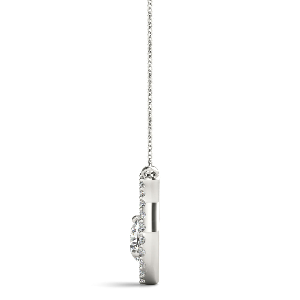 14K White Gold Lab Grown Diamond Pendant