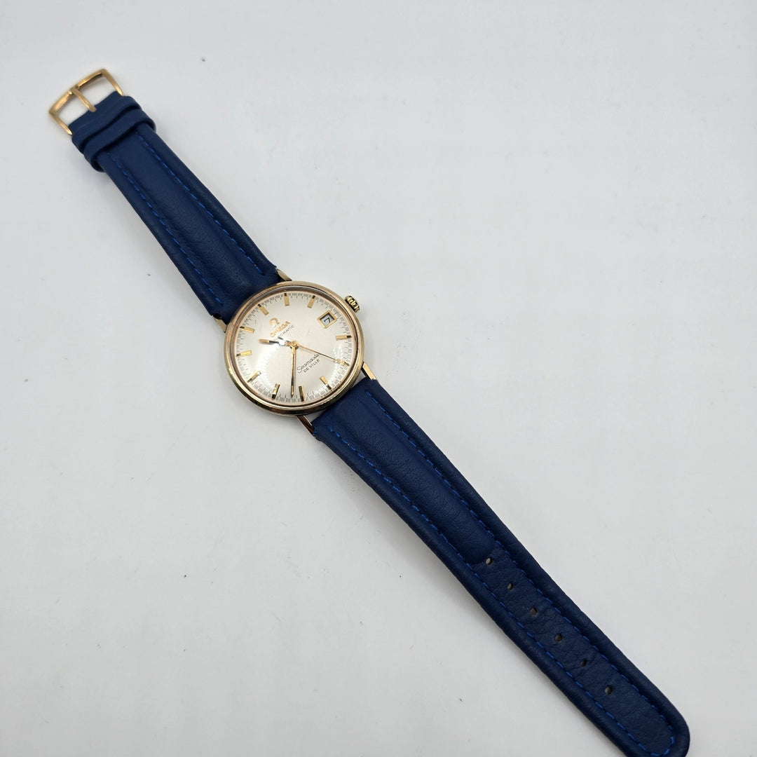 Vintage Omega Seamaster De Ville Automatic Solid 14K Gold Watch